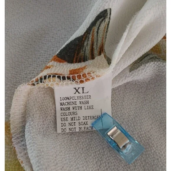 Floral Faux Wrap Spaghetti Strap Dress Women's XL Lightweight Tropical Beachy - Picture 10 of 10